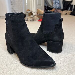 Aldo Black Suede Ankle Boots Size 8